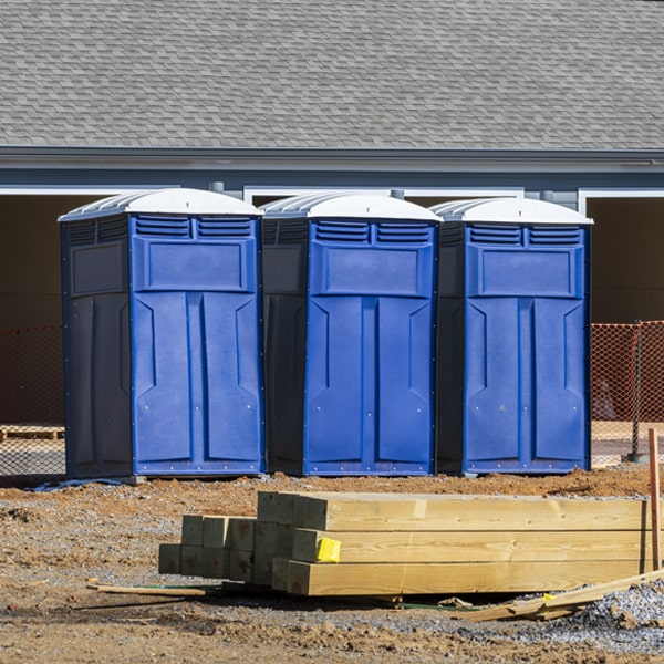 what is the expected delivery and pickup timeframe for the porta potties in Channing